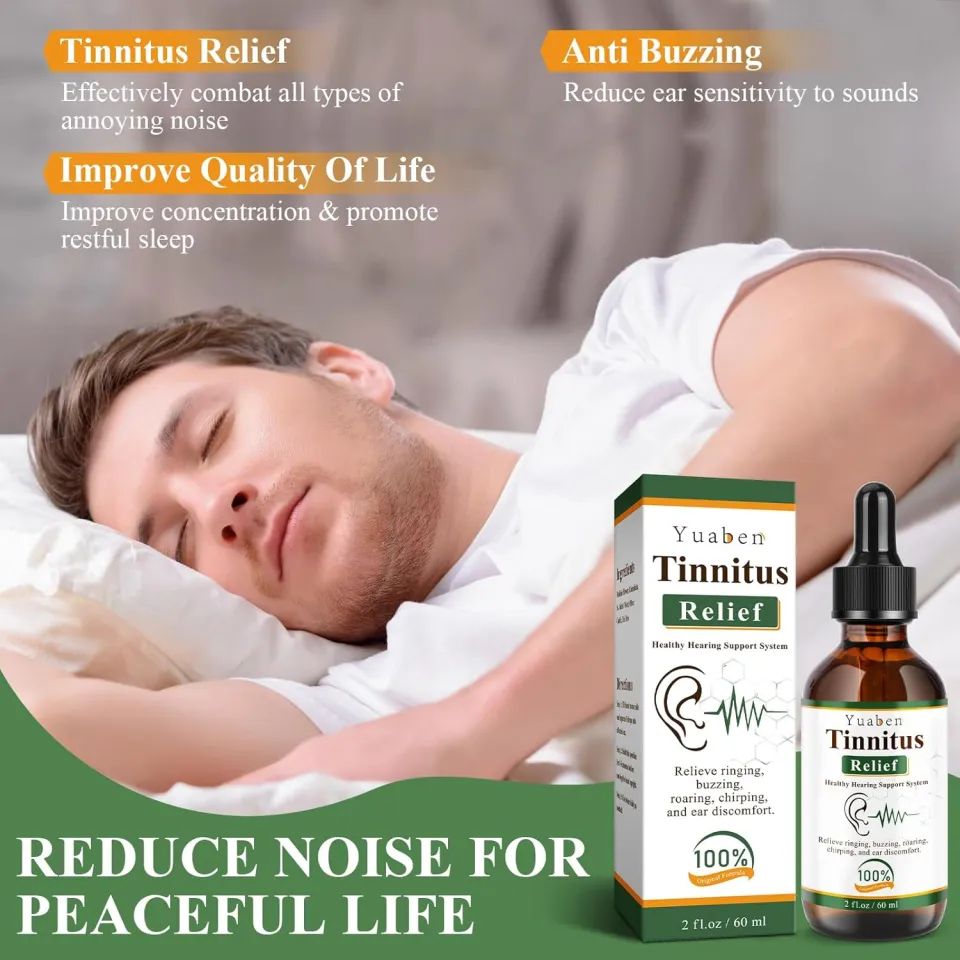 Yuaben Tinnitus Relief Drops | Healthy Hearing Support System | 60ml